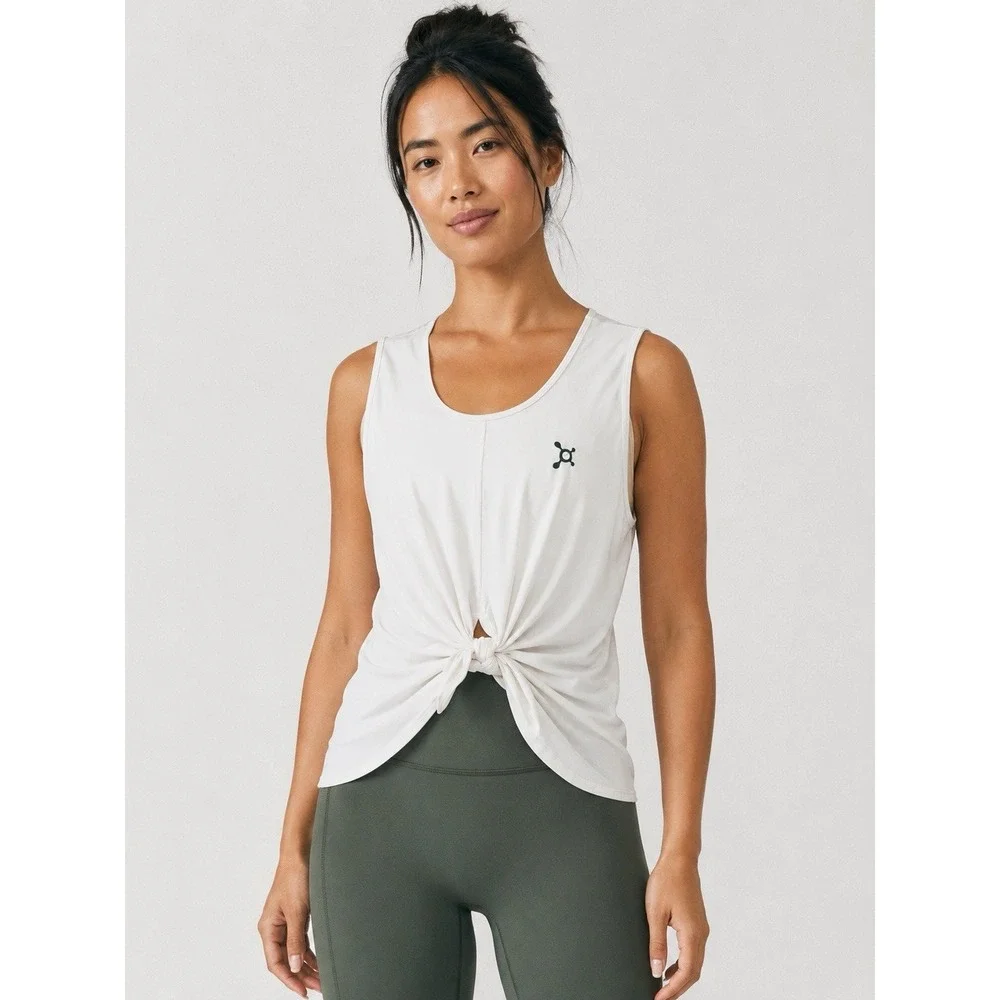 Lululemon Orange Theory Flow Y 2-in-1 Yoga Tank. White Opal. Sz 14. NWT - Picture 3 of 13